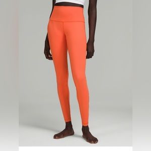 LULULEMON NWOT wunder train leggings 28” warm coral